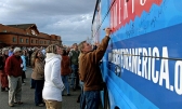 Energy activists in Billings, Mont., sign the Energy for America tour bus during a rally. (Photo: American Energy Alliance)